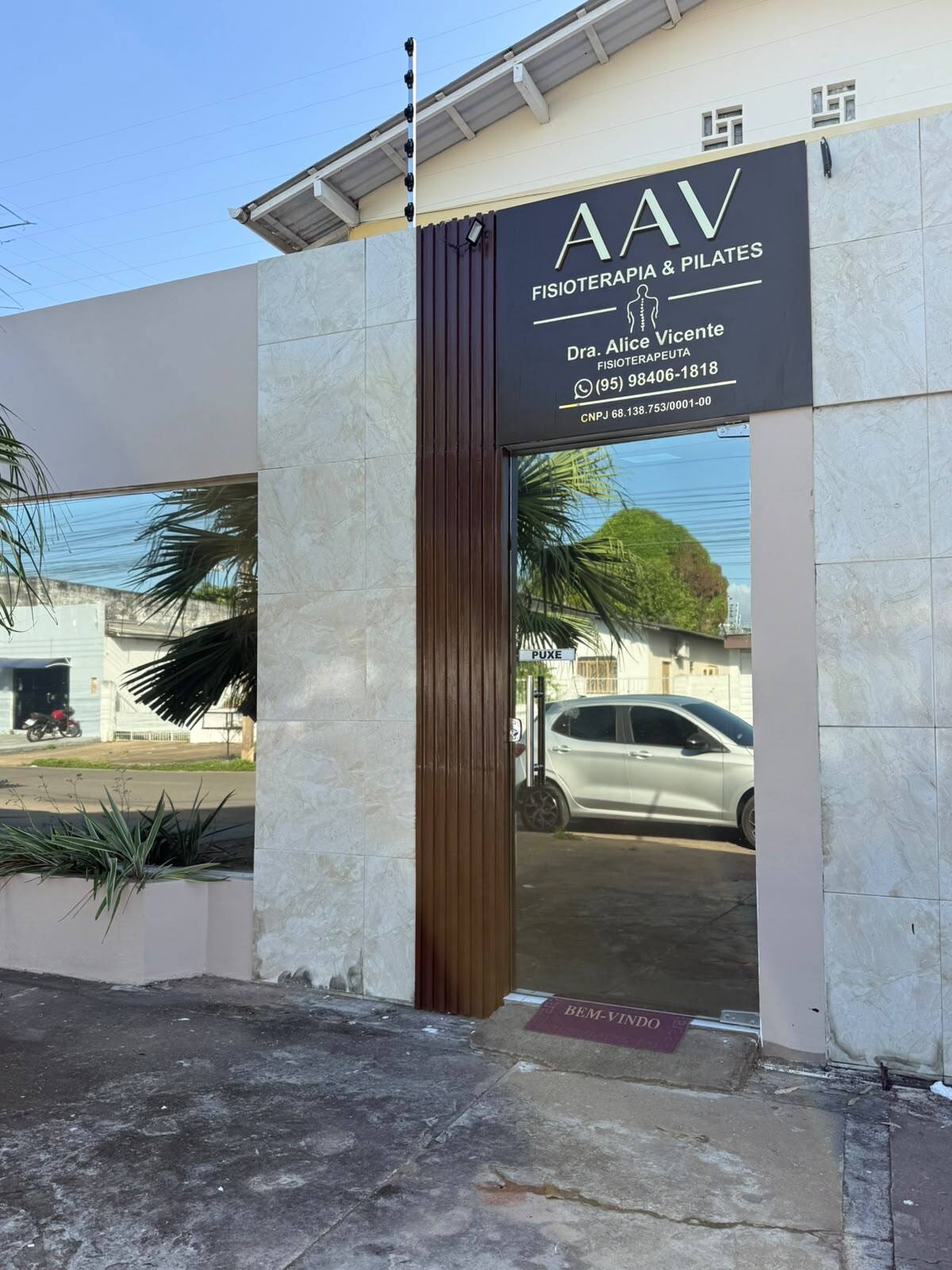 Fachada da clínica AAV Fisioterapia e Pilates em Boa Vista, RR